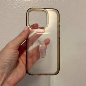 Loopy Case Transparent with golden Edges